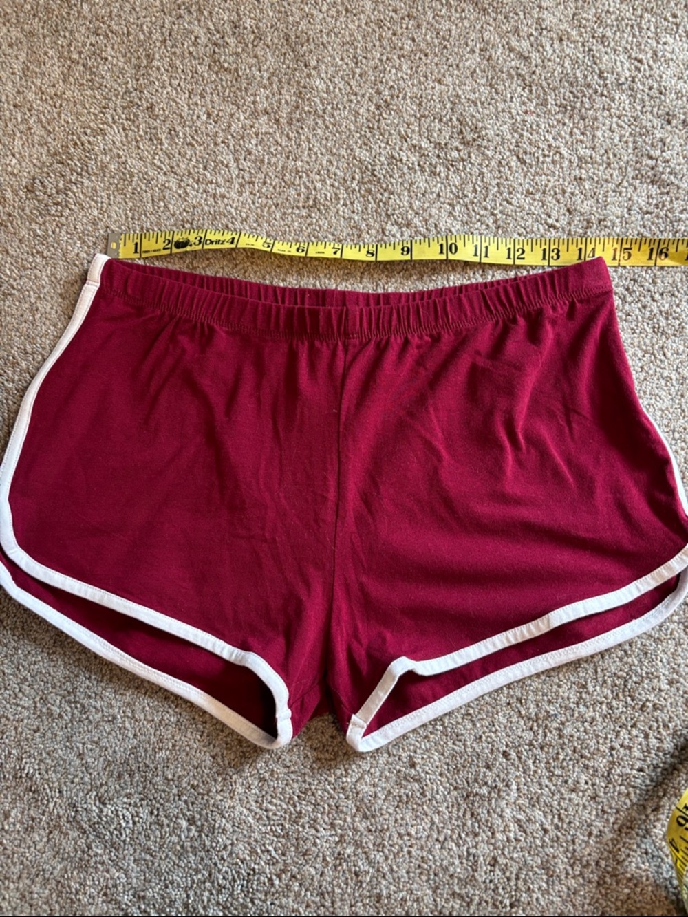 Ragstock Bozzolo Burgundy 70’s Shorts with White Trim